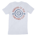 Denver Sun God T-Shirt Light Blue back