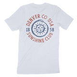 Denver Sun God T-Shirt Light Blue back