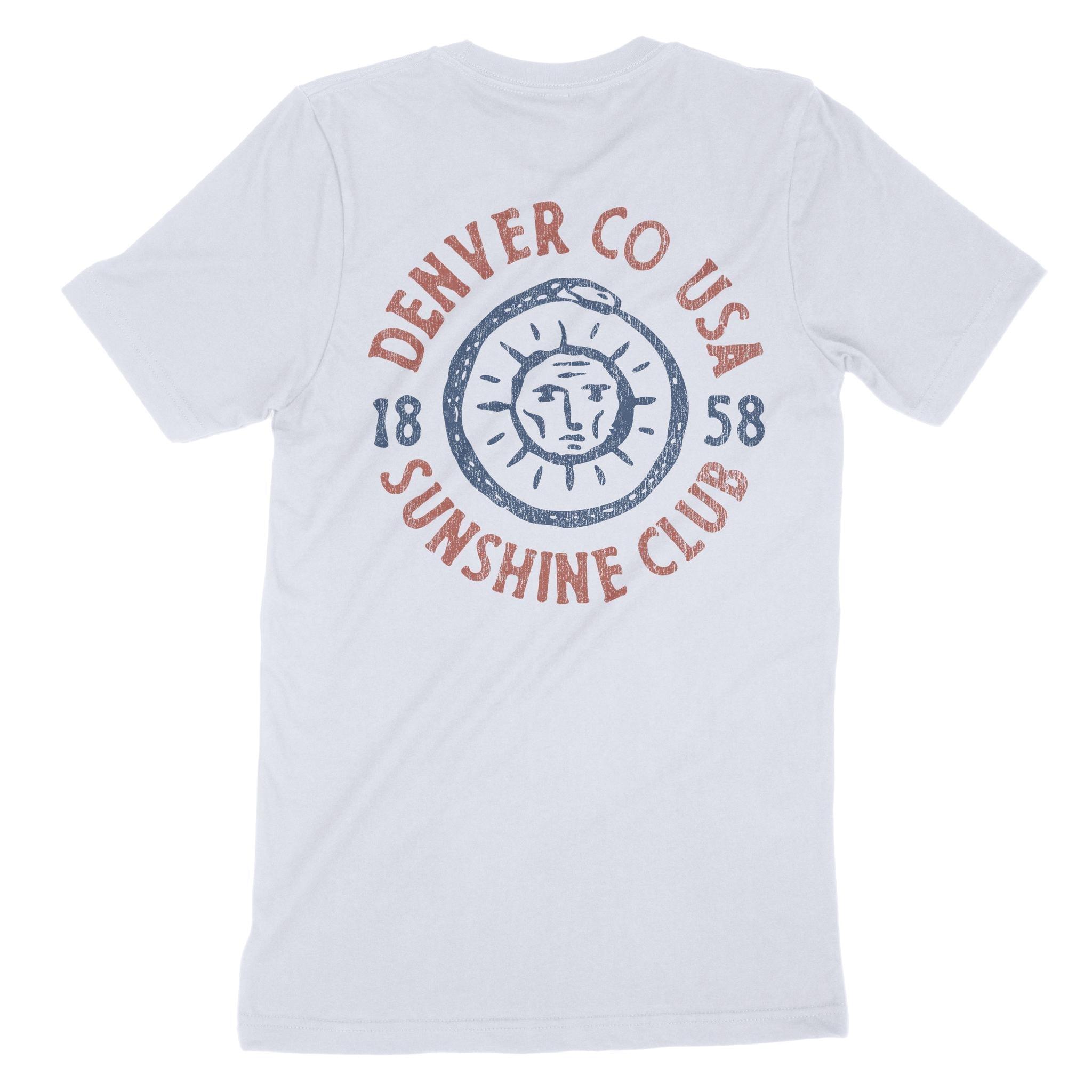 Denver Sun God T-Shirt Light Blue back
