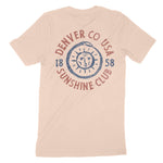 Denver Sun God T-Shirt Peach back