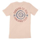 Denver Sun God T-Shirt Peach back