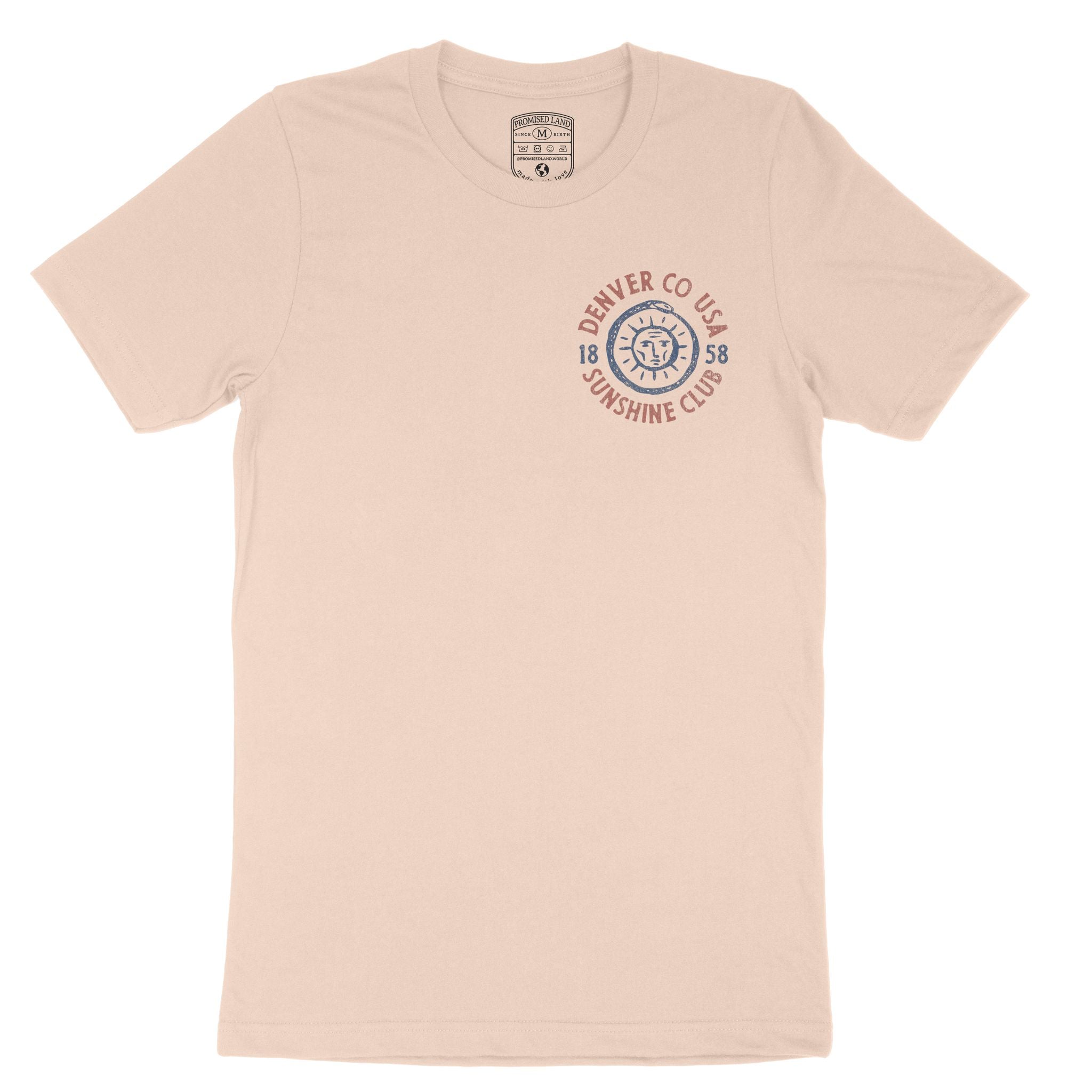 Denver Sun God T-Shirt Peach front