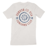 Denver Sun God T-Shirt Vintage White back