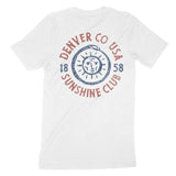 Denver Sun God T-Shirt White back
