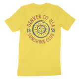 Denver Sun God T-Shirt Yellow back