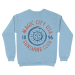 Miami Sun God Crewneck Light Blue back