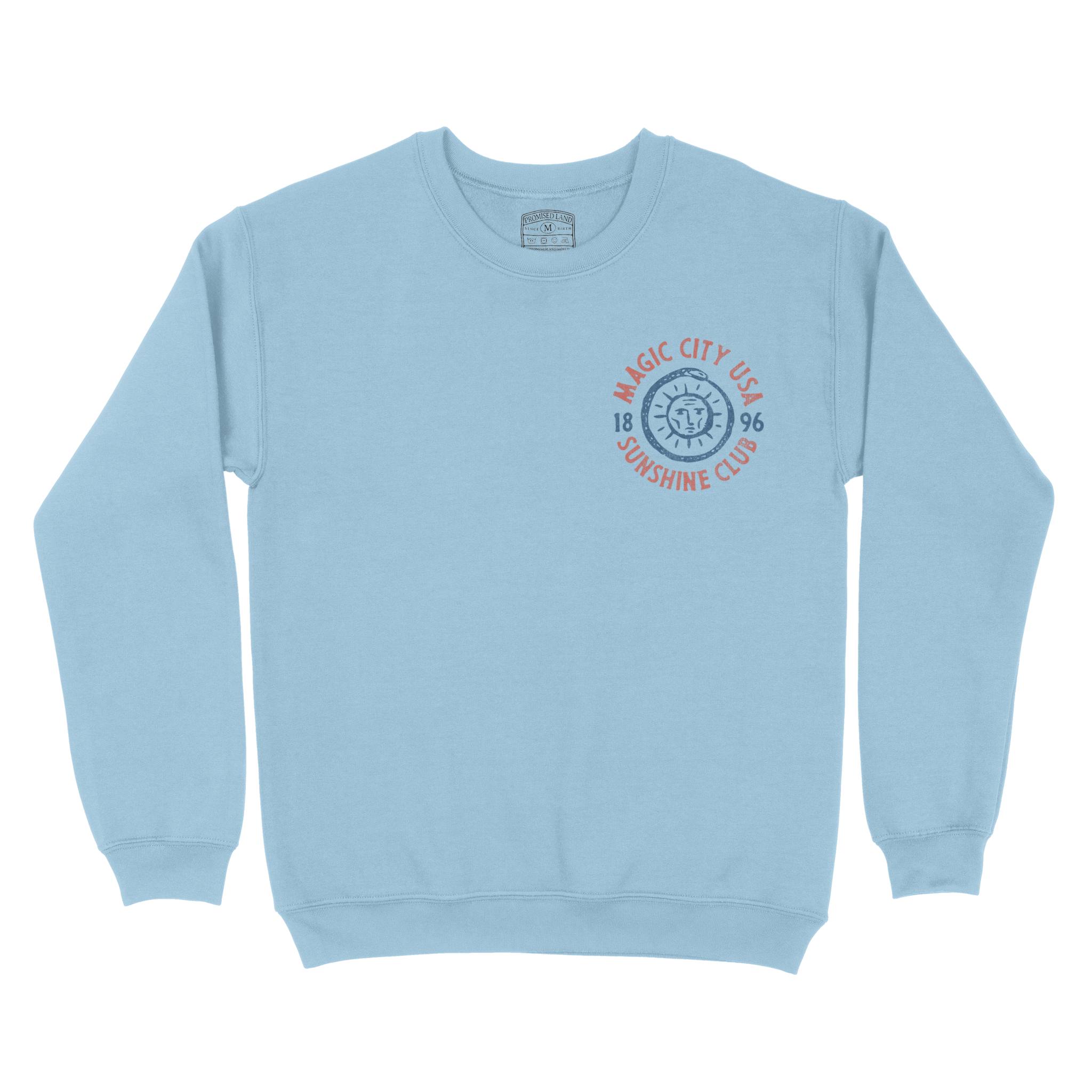 Miami Crewneck in Light Blue - front view