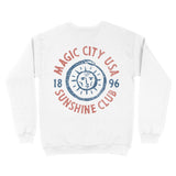 Miami Crewneck in White - back view