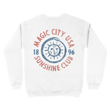 Miami Crewneck in White - back view