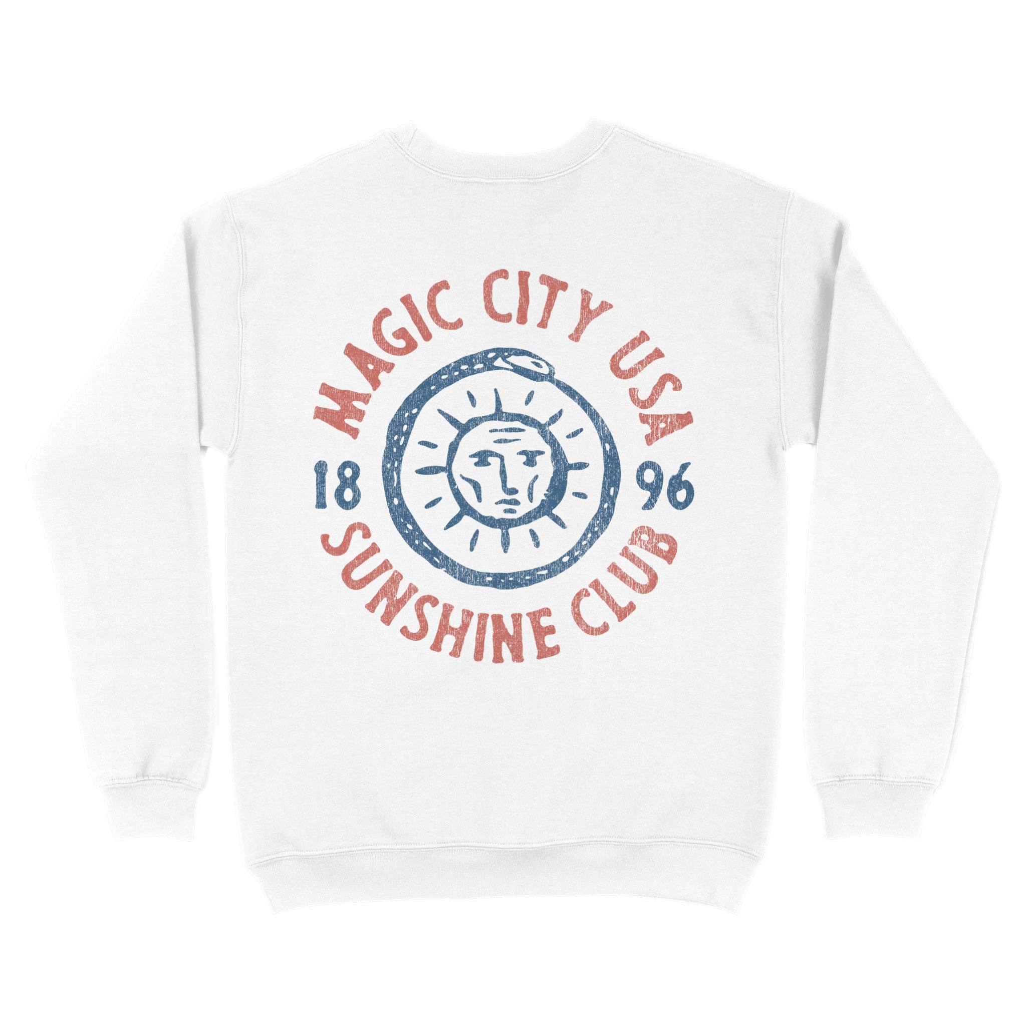 Miami Crewneck in White - back view