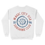 Miami Sun God Crewneck White back