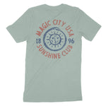 Miami Sun God T-Shirt Dusty Blue back