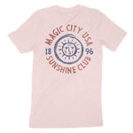 Miami Sun God T-Shirt Soft Pink back