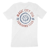 Miami Sun God T-Shirt White back