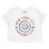 New York Sun God Cropped Tee White front