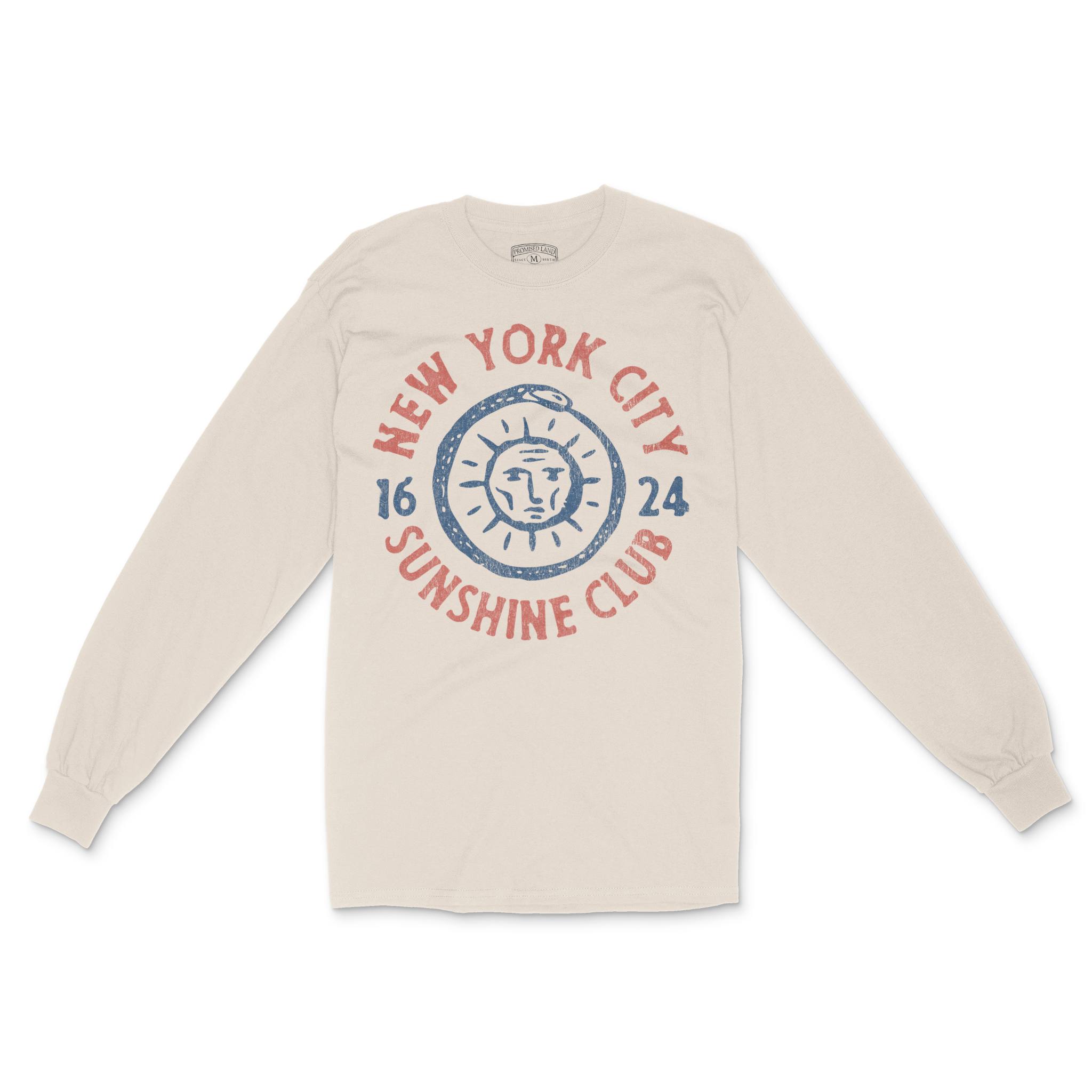 New York Sun God Longsleeve in Natural - front view