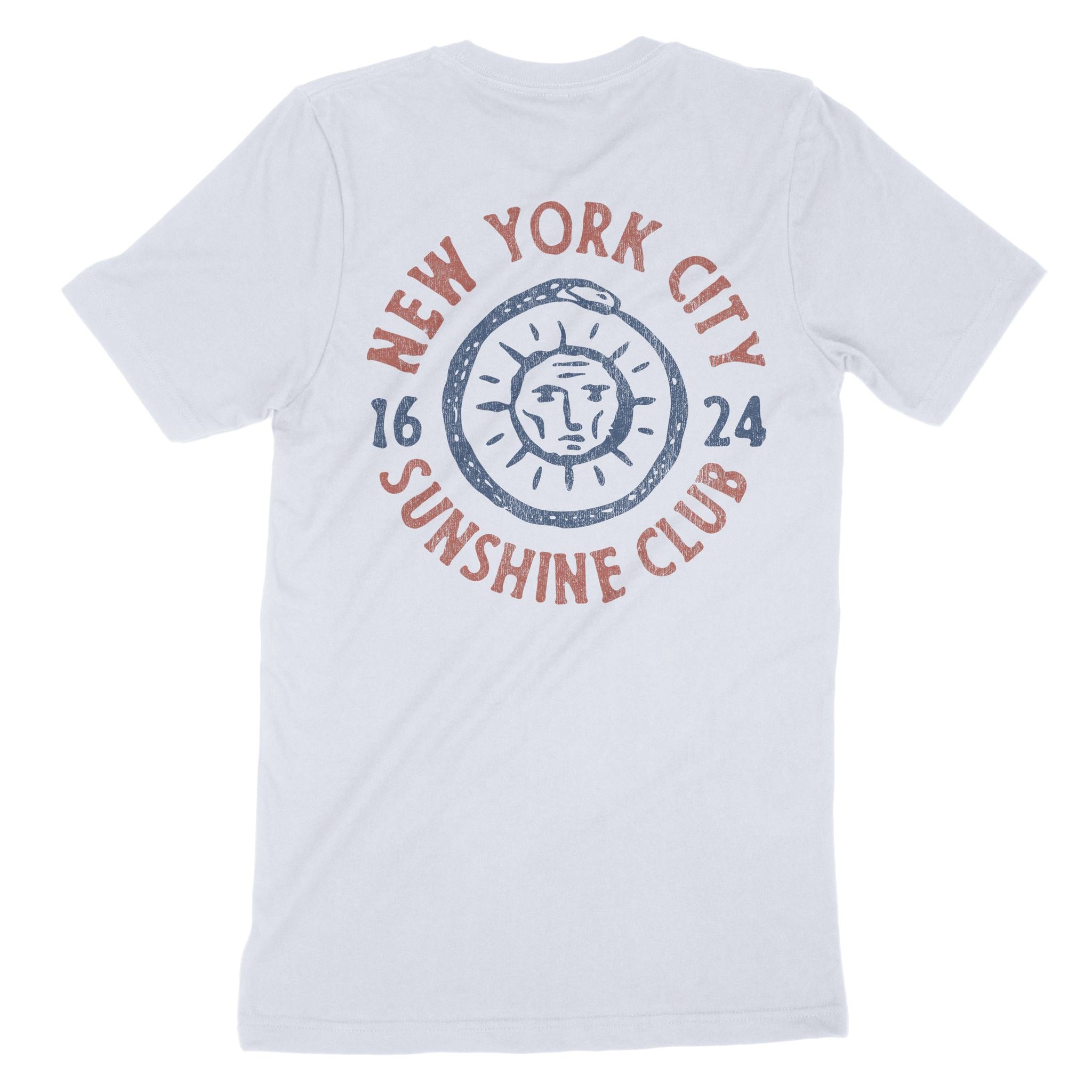 New York Sun God T-Shirt Light_Blue back