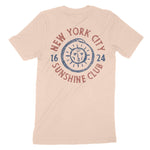 New York Sun God T-Shirt Peach back