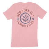 New York Sun God T-Shirt Pink back