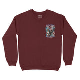 Austin Murica Crewneck in Maroon - front view