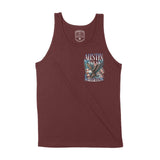 Austin Murica Tank Top in Maroon - front view