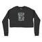 Denver Cropped Crew in Black - front view