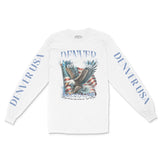 Denver Longsleeve in White - front-sleeves view