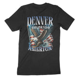 Denver T-Shirt in Black - back view