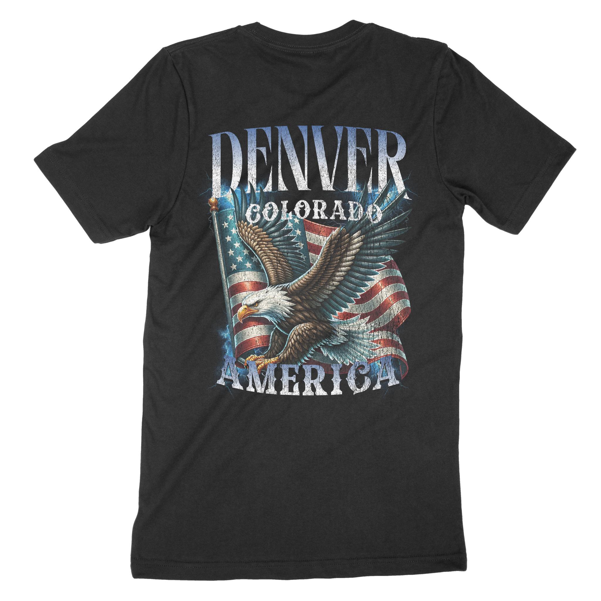 Denver T-Shirt in Black - back view