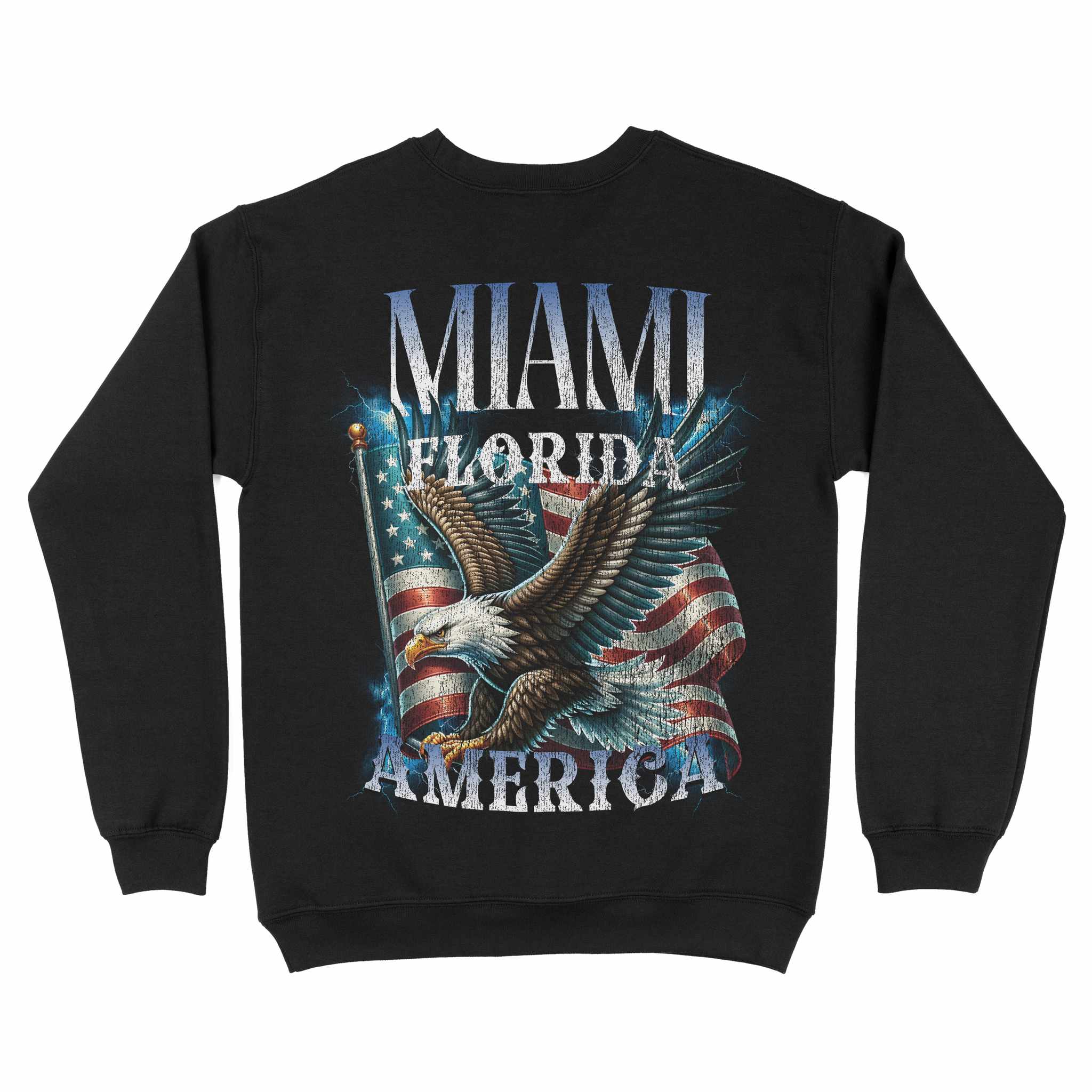 Miami Murica Crewneck Black back