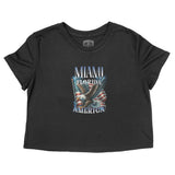 Miami Cropped Tee in Black - front view