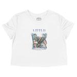 Miami Cropped Tee in White - front view