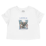 Miami Cropped Tee in White - front view