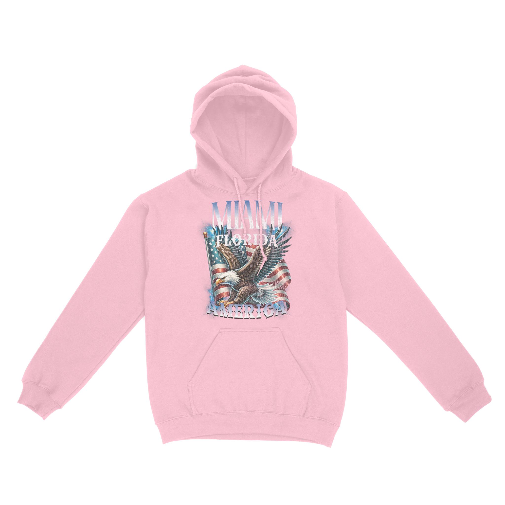 Miami Hoodie in Light PInk - front view