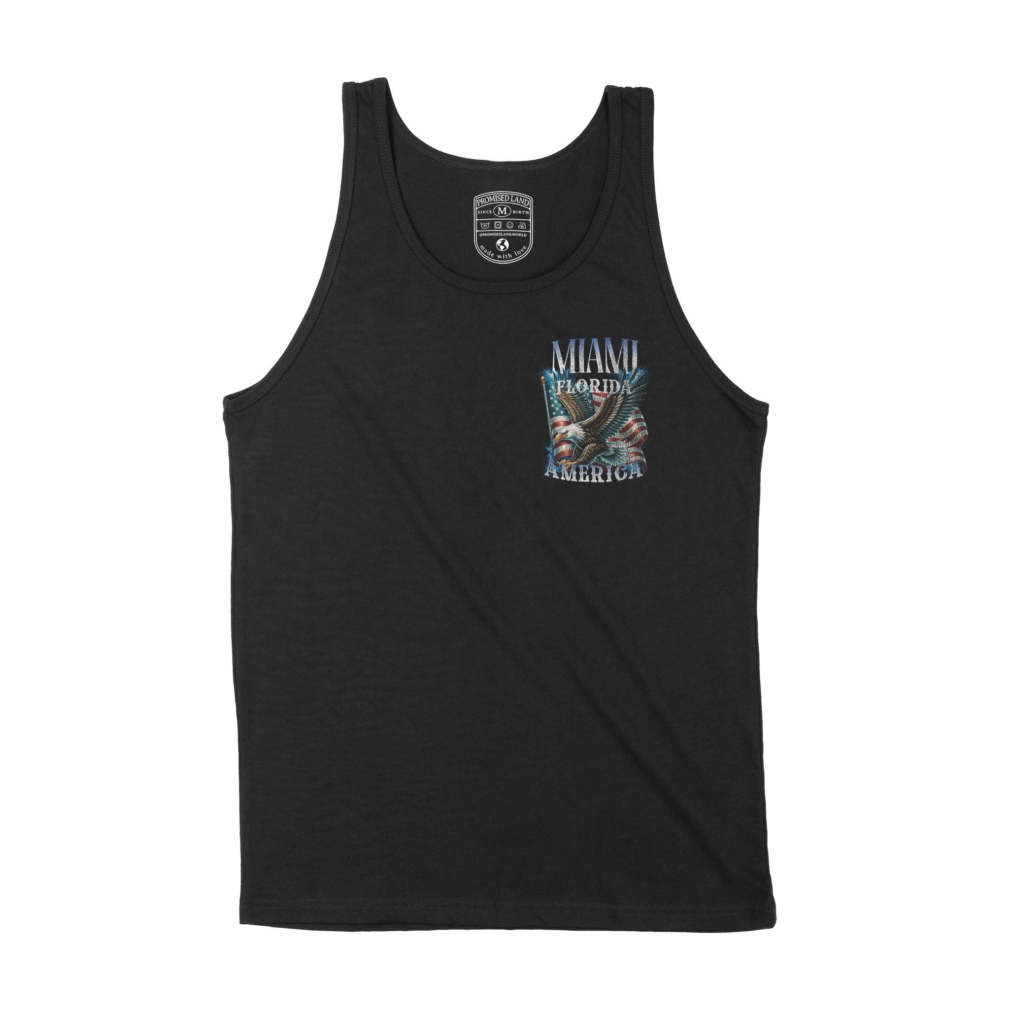 Miami Murica Tank Top Black front