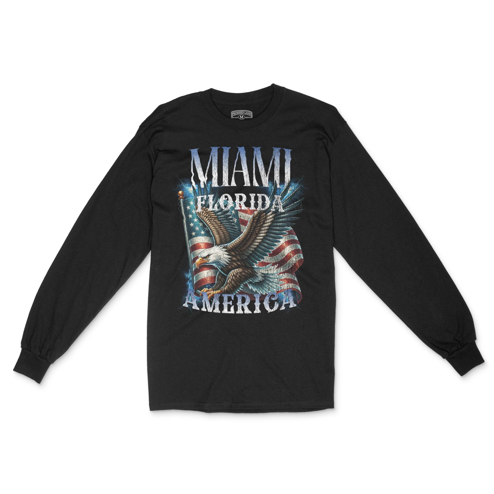 Miami Longsleeve in Black - front view