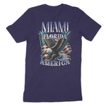 Miami Murica T-Shirt Navy back