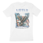 Miami Murica T-Shirt in White - back view
