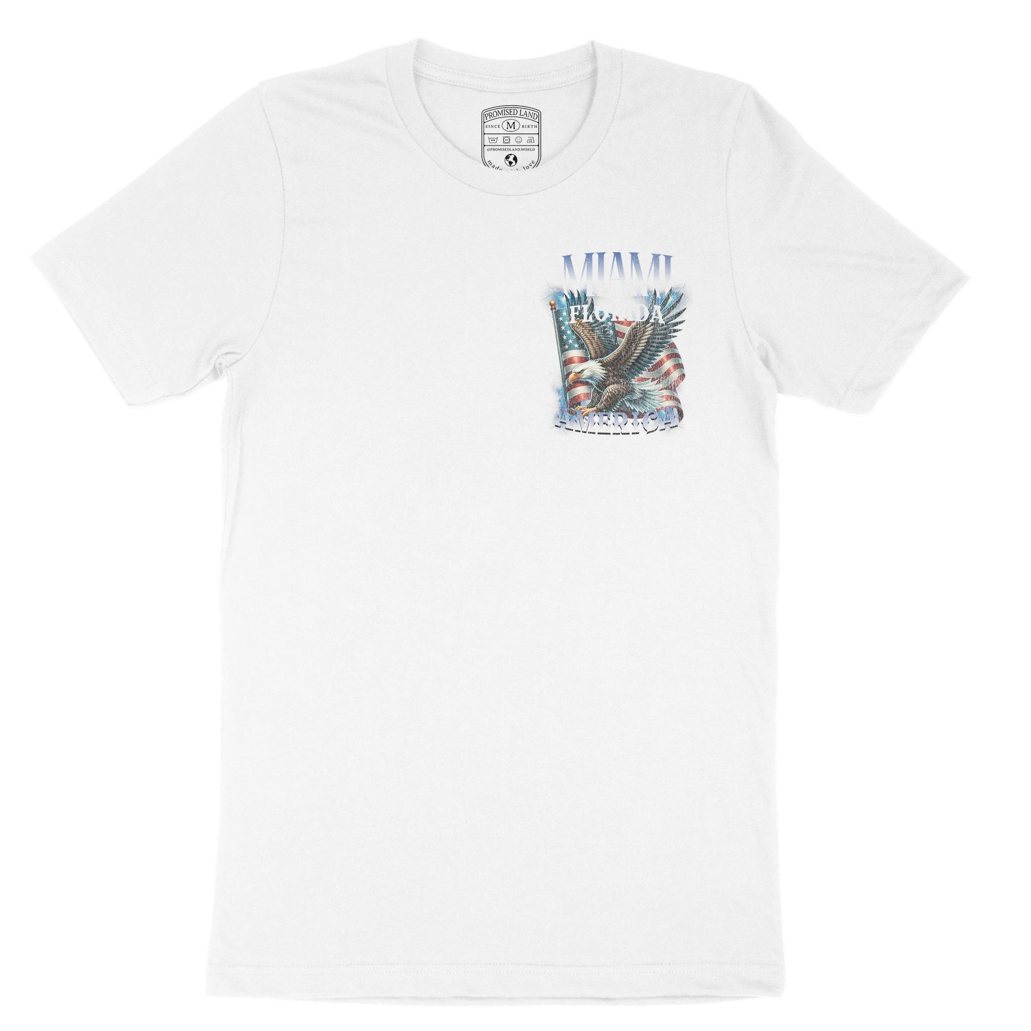 Miami Murica T-Shirt in White - front view