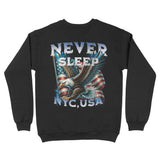 New York Crewneck in Black - back view