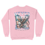 New York Crewneck in Light PInk - back view