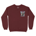 New York Murica Crewneck in Maroon - front view
