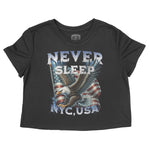 New York Murica Cropped Tee Black front