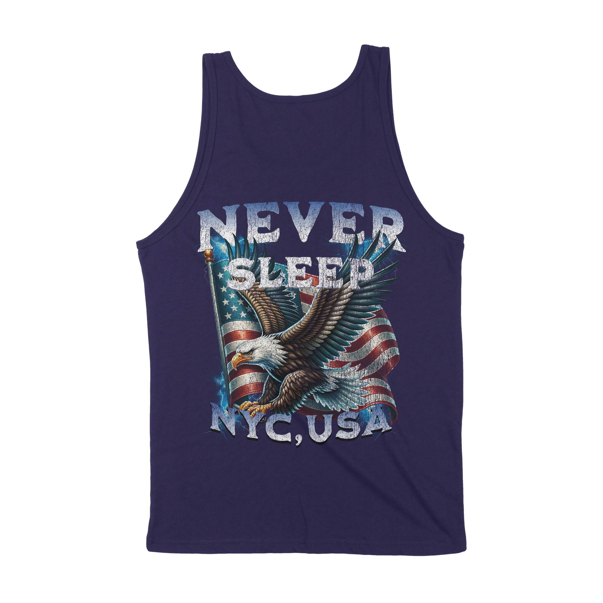 New York Murica Tank Top Navy back