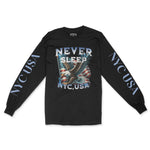 New York Longsleeve in Black - front-sleeves view