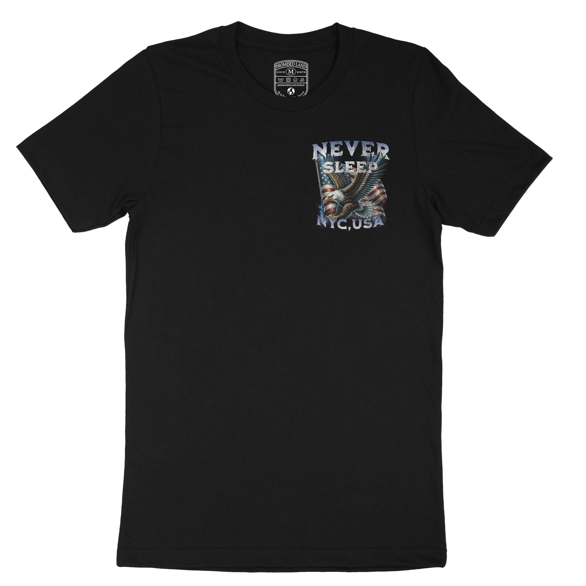 New York Murica T-Shirt Vintage_Black front