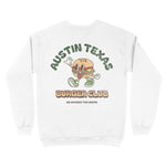 Austin Crewneck in White - back view