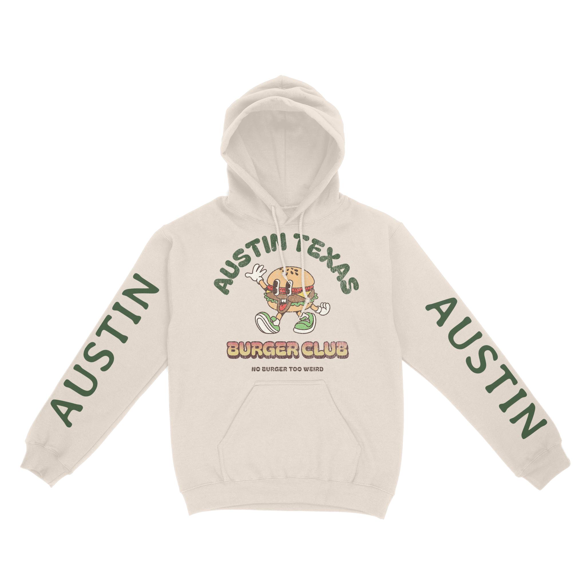 Austin Hoodie in Natural - front-sleeves view