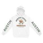 Austin Hoodie in White - front-sleeves view