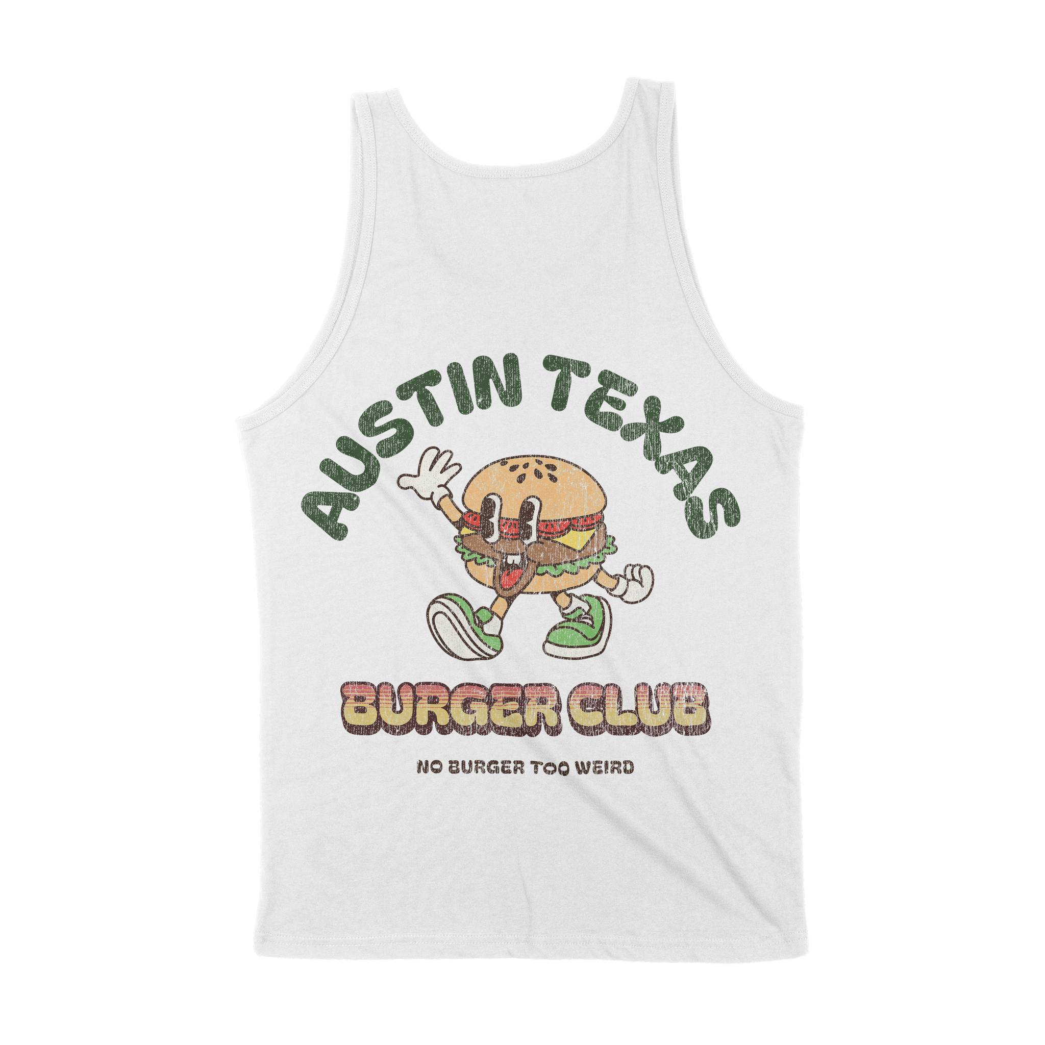 Austin Burger Boy Tank Top White back